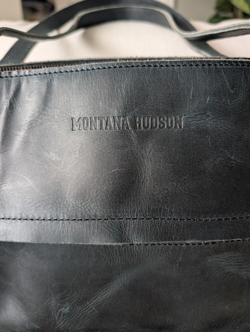 Montana Hudson Leather Tote Bag Multi Purpose Work, Travel, School - Picture 6 of 16